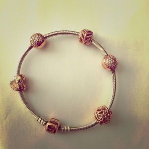 Rose gold pandora bracelet